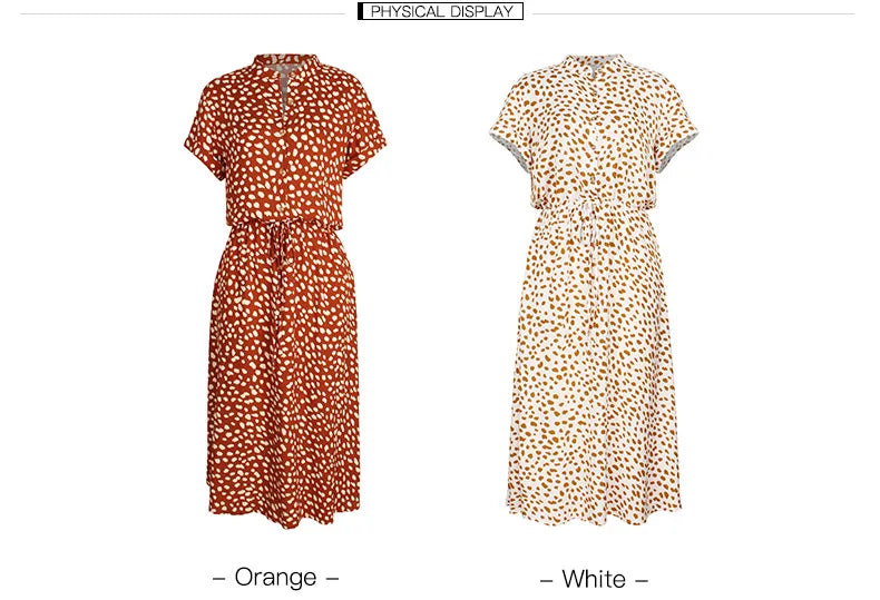 Vintage Floral Print Dress Women